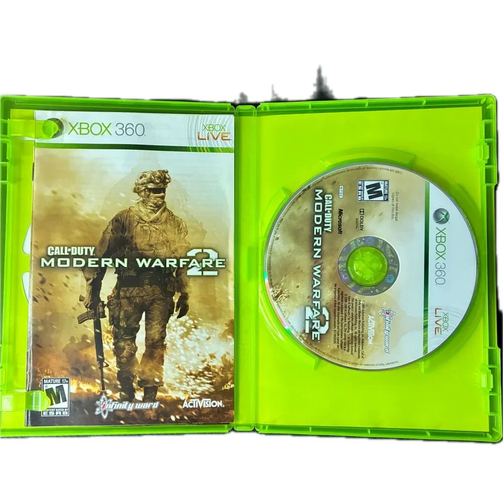 Xbox 360 Game Lot of 5 Call of Duty MW 1 MW 2 MW 3 Bad Company 2 Borderlands
